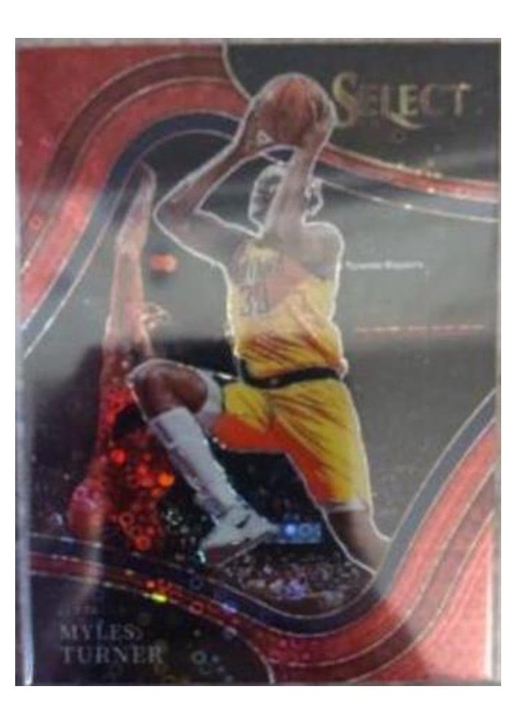 2021-22 Panini Select Base Set Myles Turner Red Disco Prizm #201 card