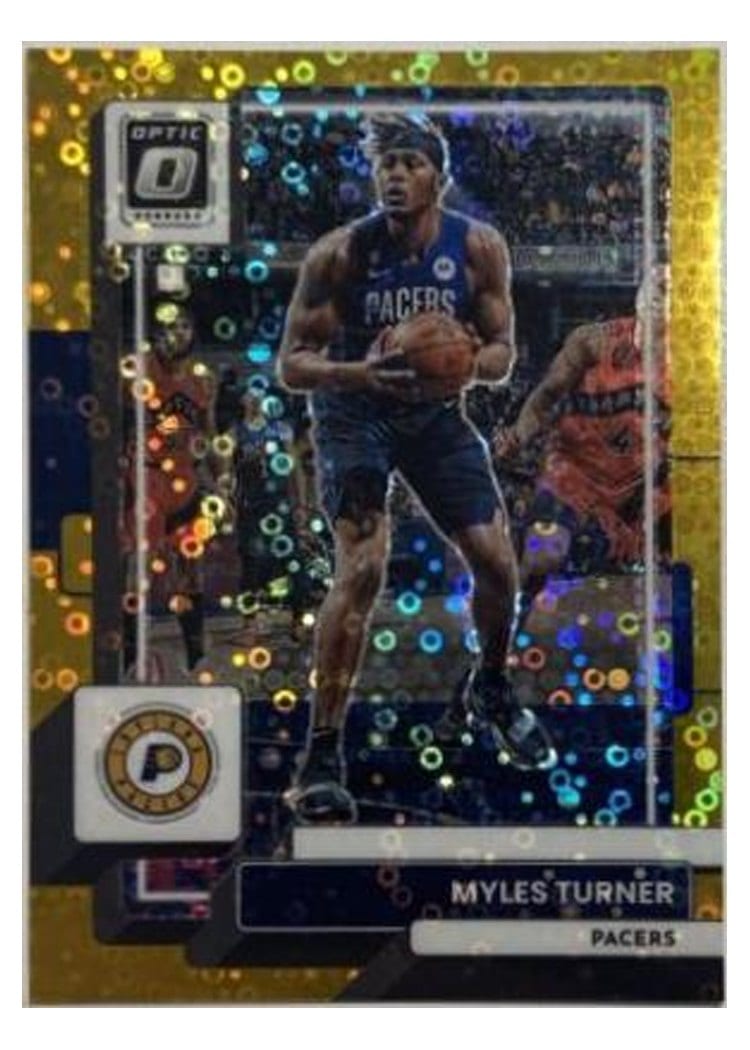 2022-23 Donruss Optic Base Set Myles Turner Fast Break Gold #89 card