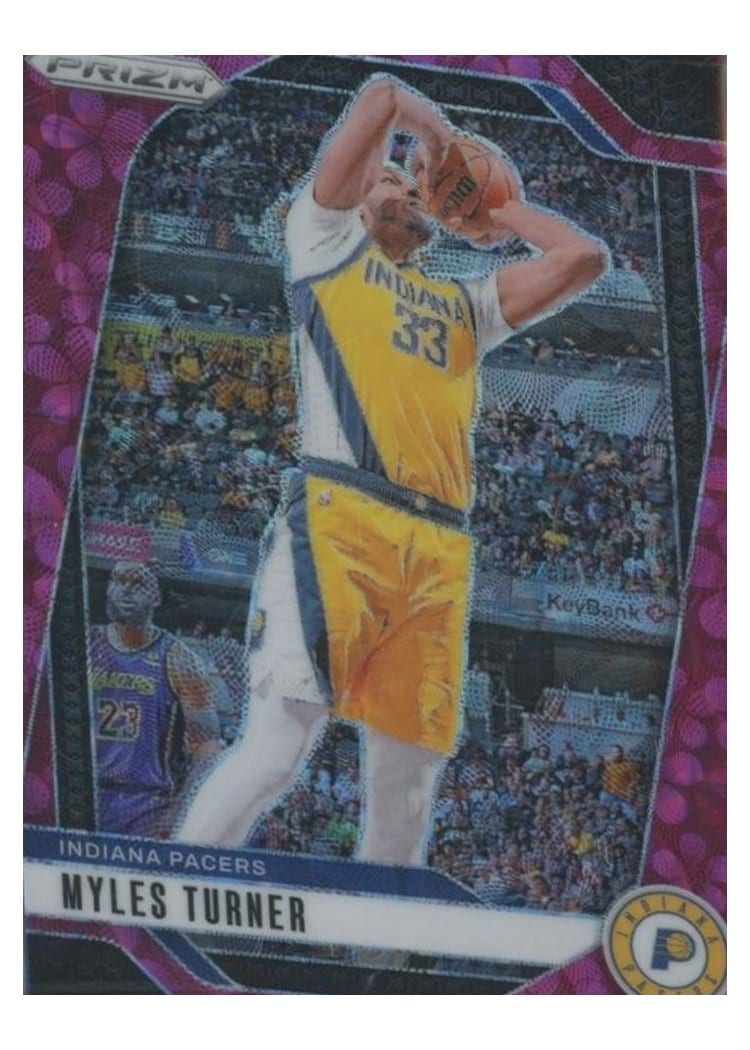 2024-25 Panini Prizm Base Set Myles Turner #115 card