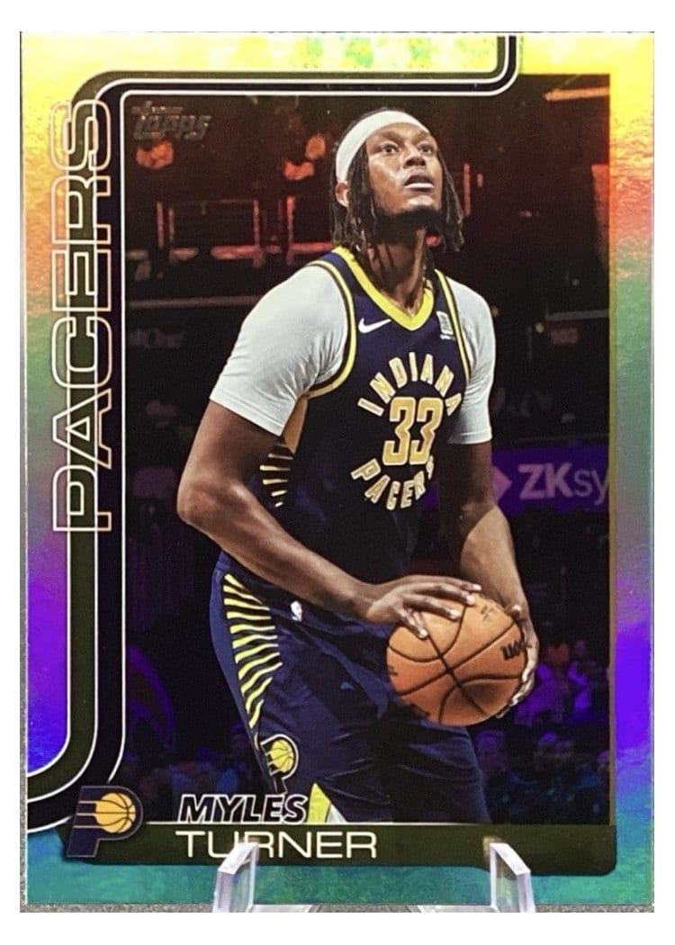 2025-26 Topps Base Set Myles Turner Rainbow Foilboard #49 card