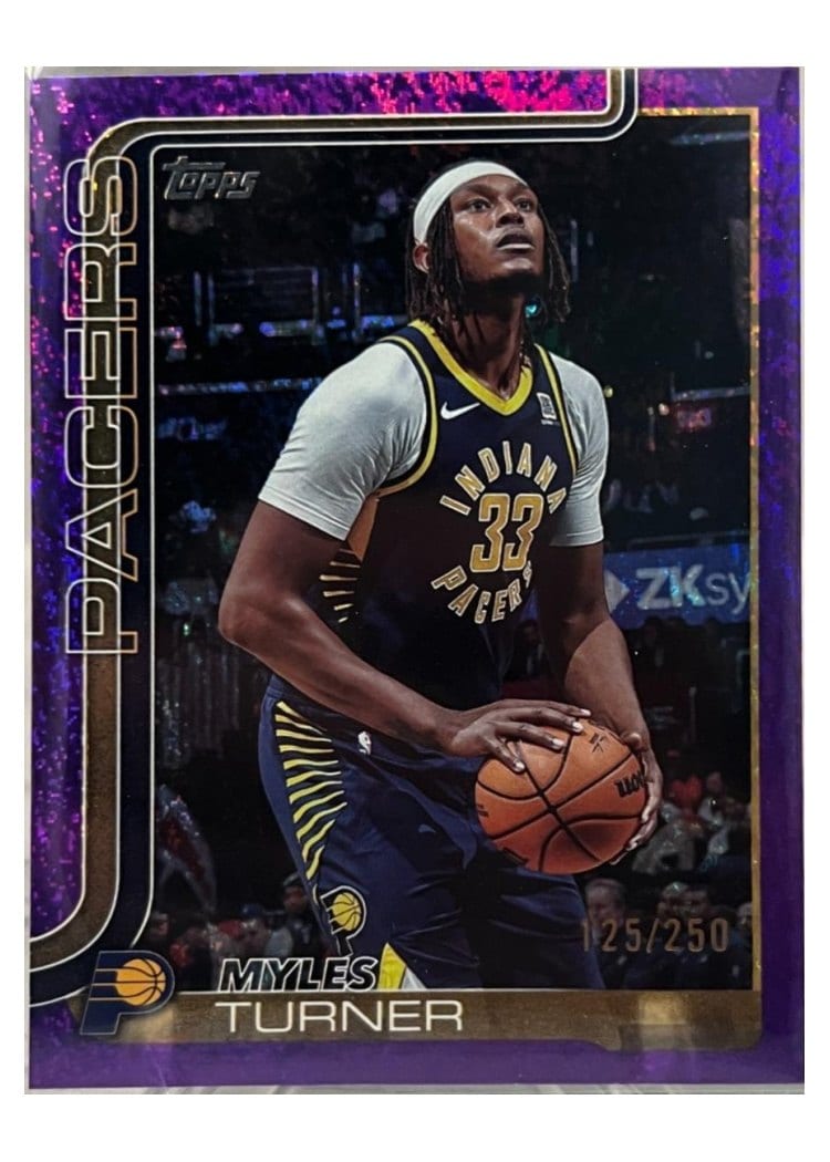 2025-26 Topps Base Set Myles Turner Holo Purple Foil #49 card