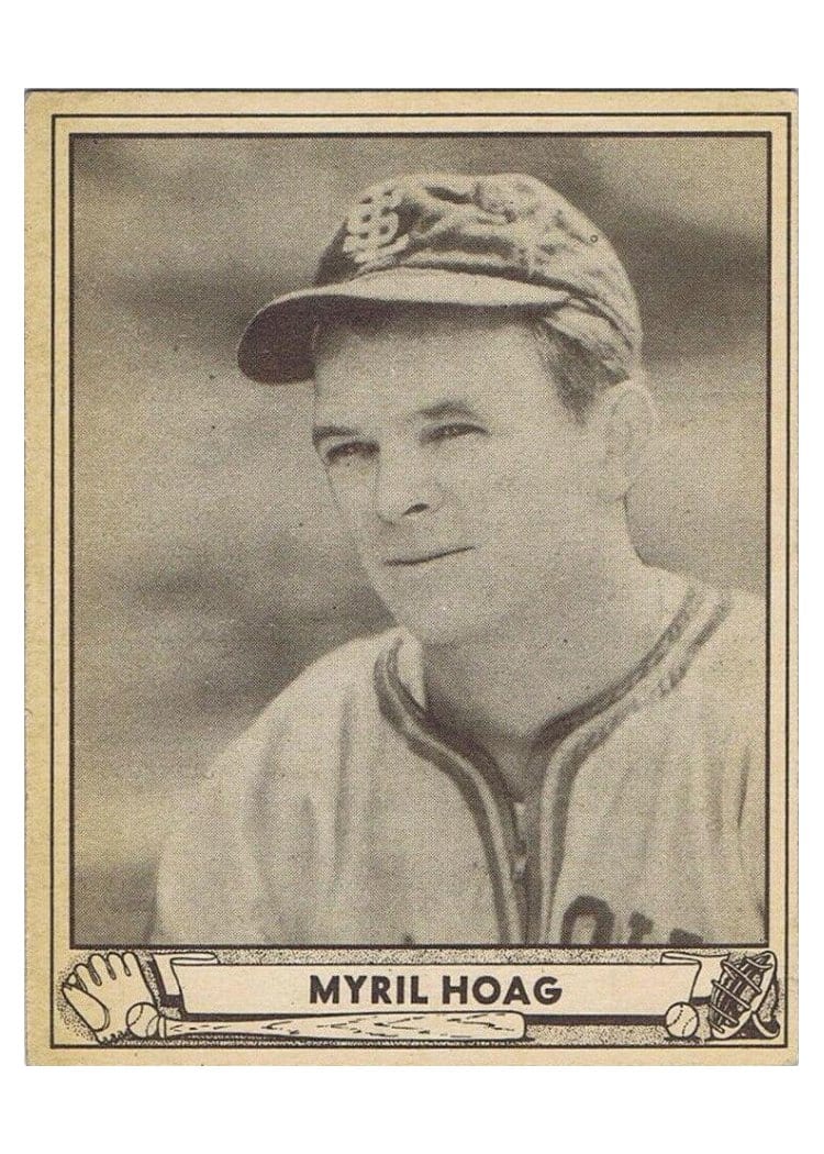 1940 Play Ball Myril Hoag #52 card