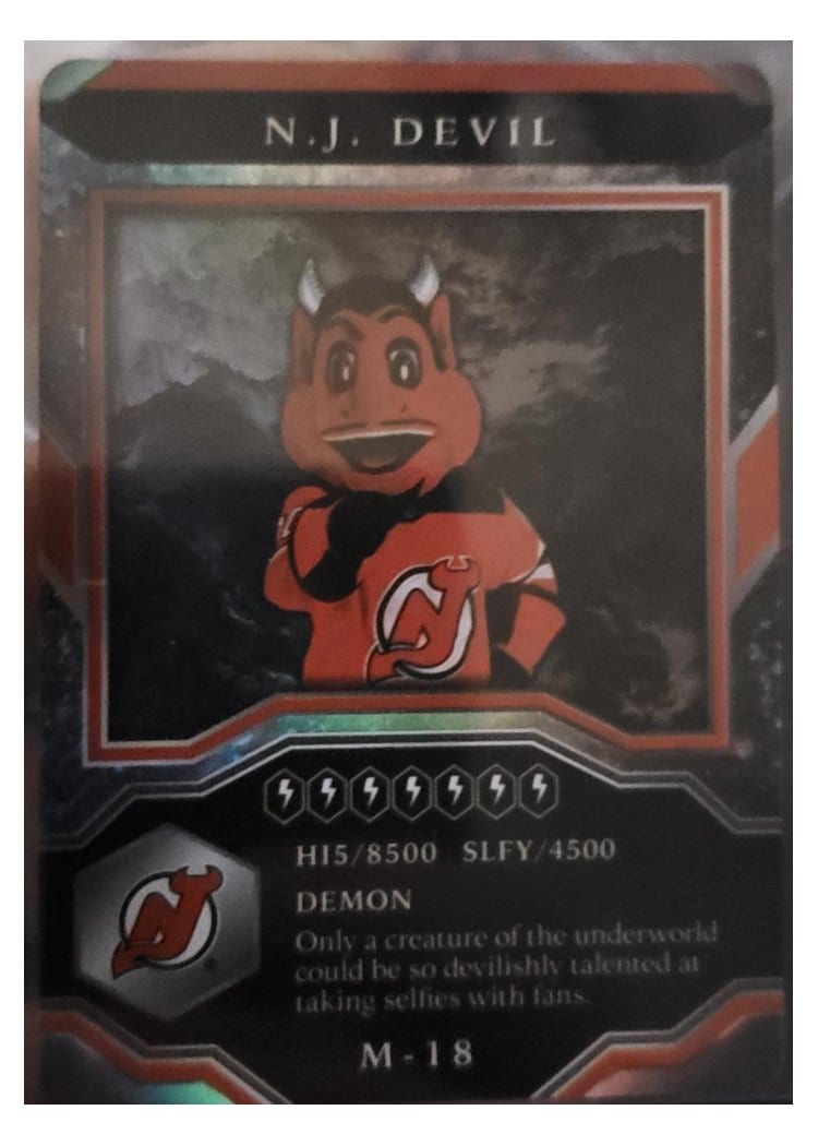 2021-22 Upper Deck MVP Mascot Gaming Cards N.J. Devil #M-18 card