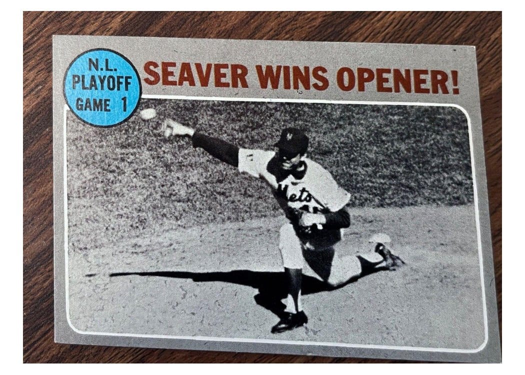 1970 Topps N.L Playoff Game 1 #195 card