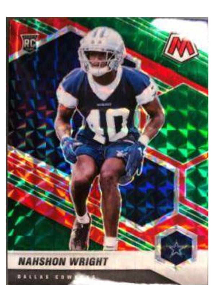 2021 Panini Mosaic Base Set Nahshon Wright Green Mosaic #349 card