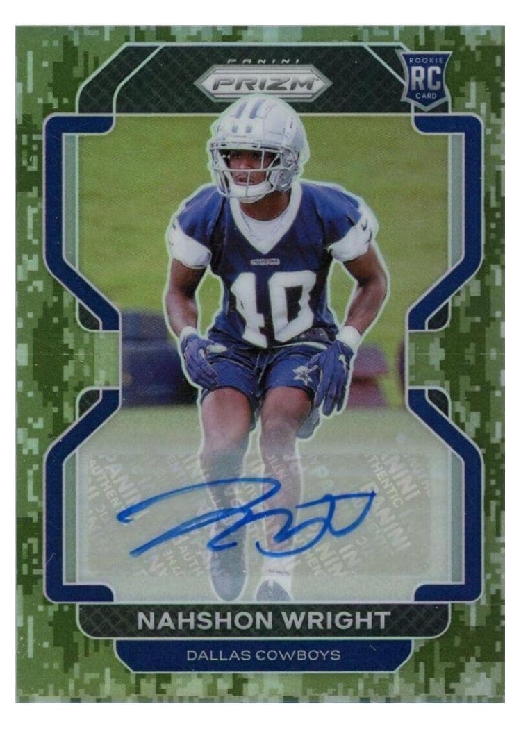 2021 Panini Prizm Base Set Nahshon Wright #438 card