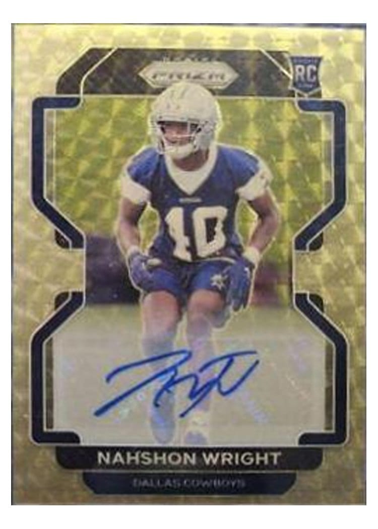 2021 Panini Prizm Base Set Nahshon Wright #438 card