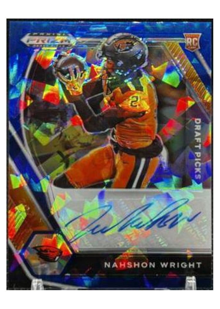2021 Panini Prizm Base Set Nahshon Wright #438 card