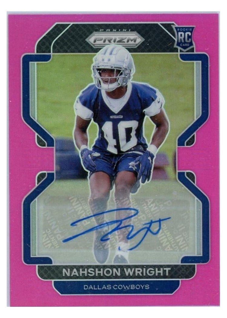 2021 Panini Prizm Base Set Nahshon Wright #438 card