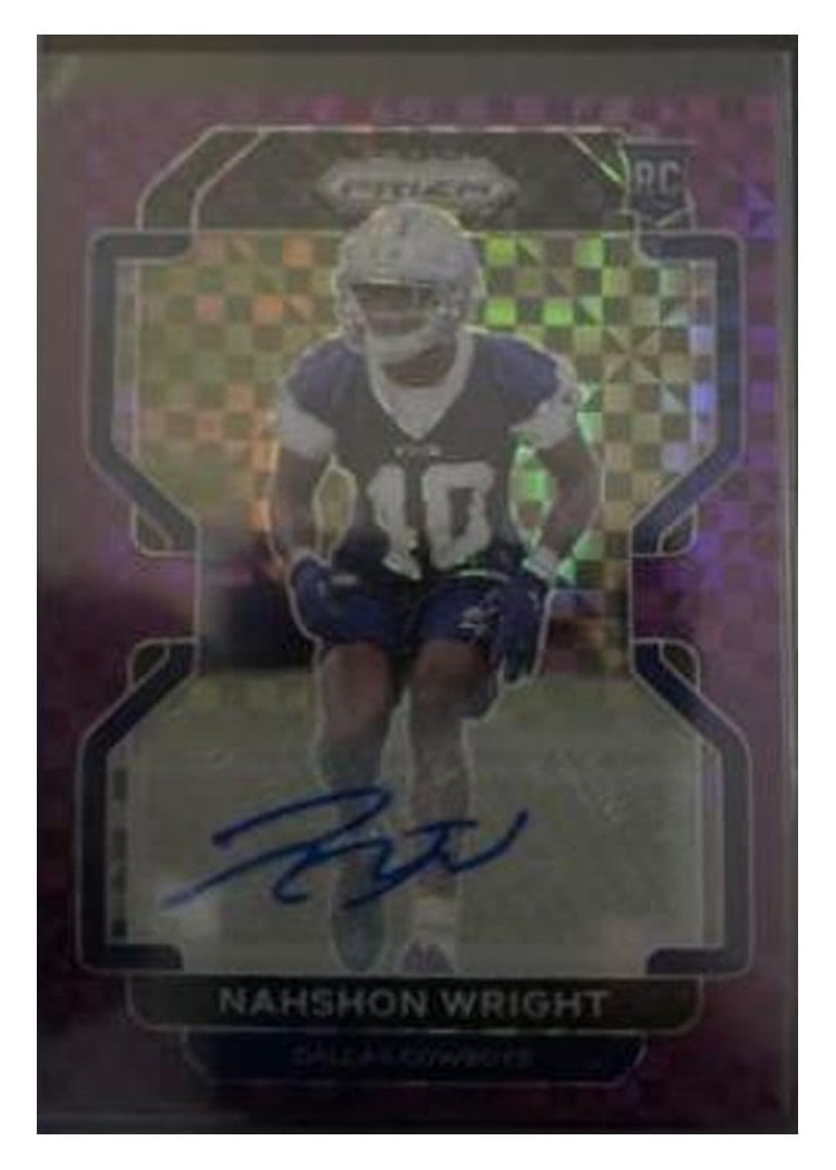 2021 Panini Prizm Base Set Nahshon Wright #438 card