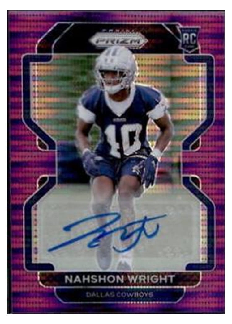 2021 Panini Prizm Base Set Nahshon Wright #438 card