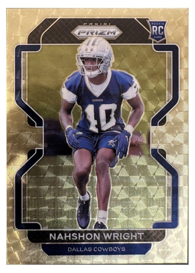 2021 Panini Prizm Base Set Nahshon Wright #438 card