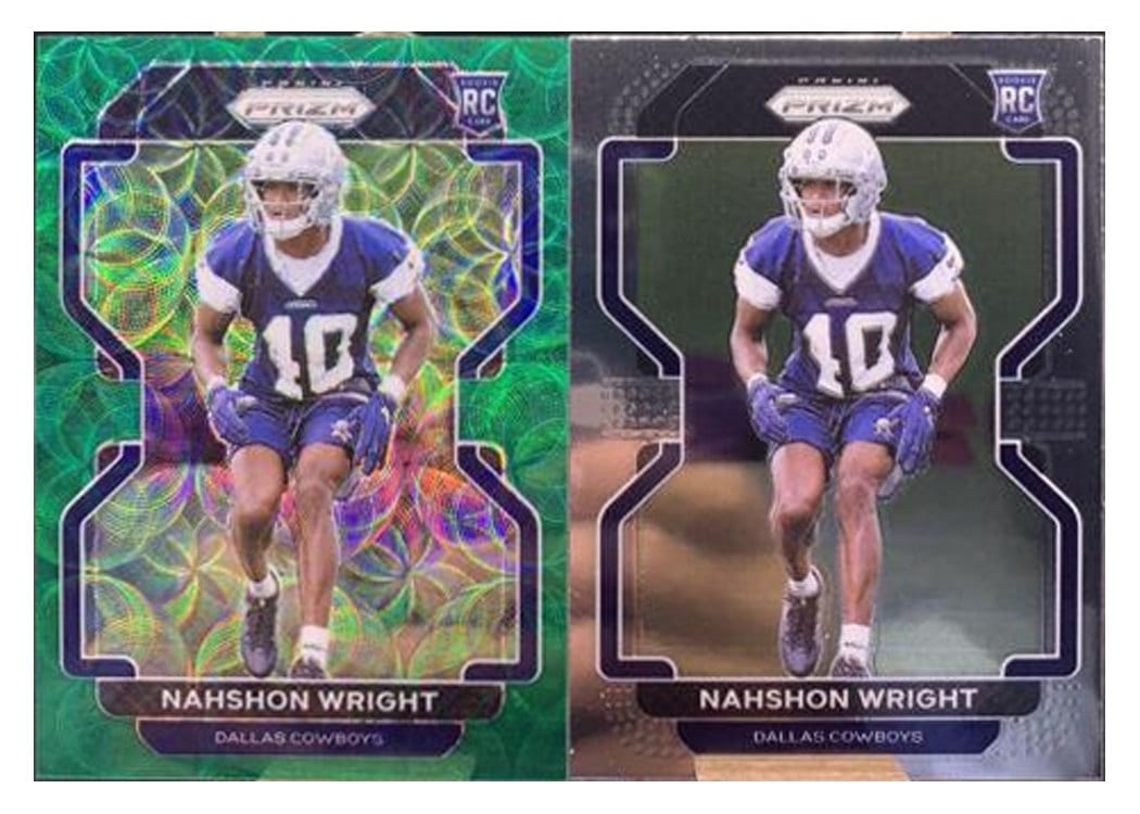 2021 Panini Prizm Base Set Nahshon Wright #438 card