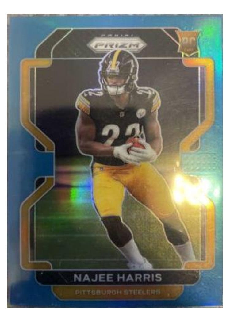 2021 Panini Prizm Base Set Najee Harris Blue Prizm #343 card