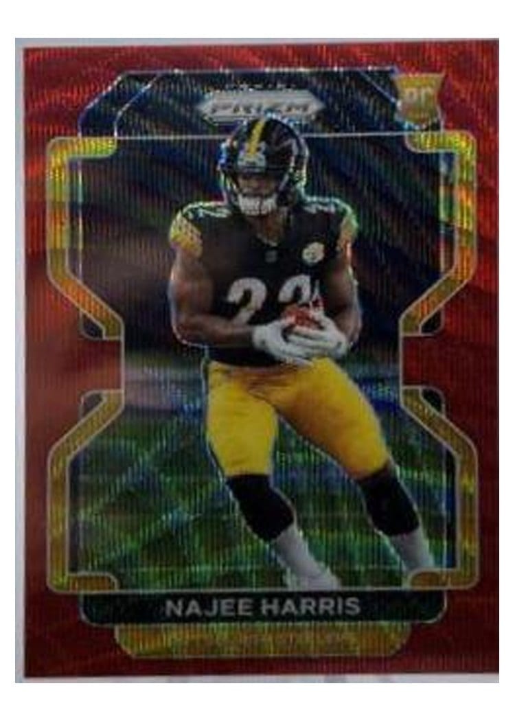2021 Panini Prizm Base Set Najee Harris Red Wave Prizm #343 card