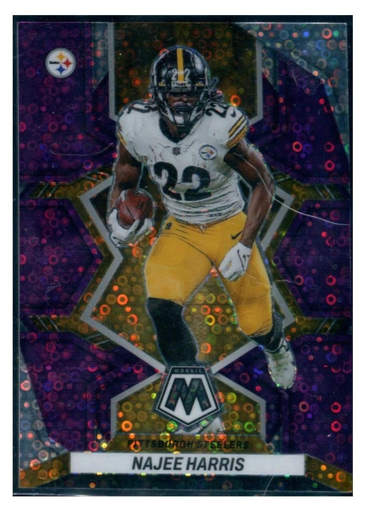 2022 Panini Mosaic Base Set Najee Harris No Huddle Purple #163 card