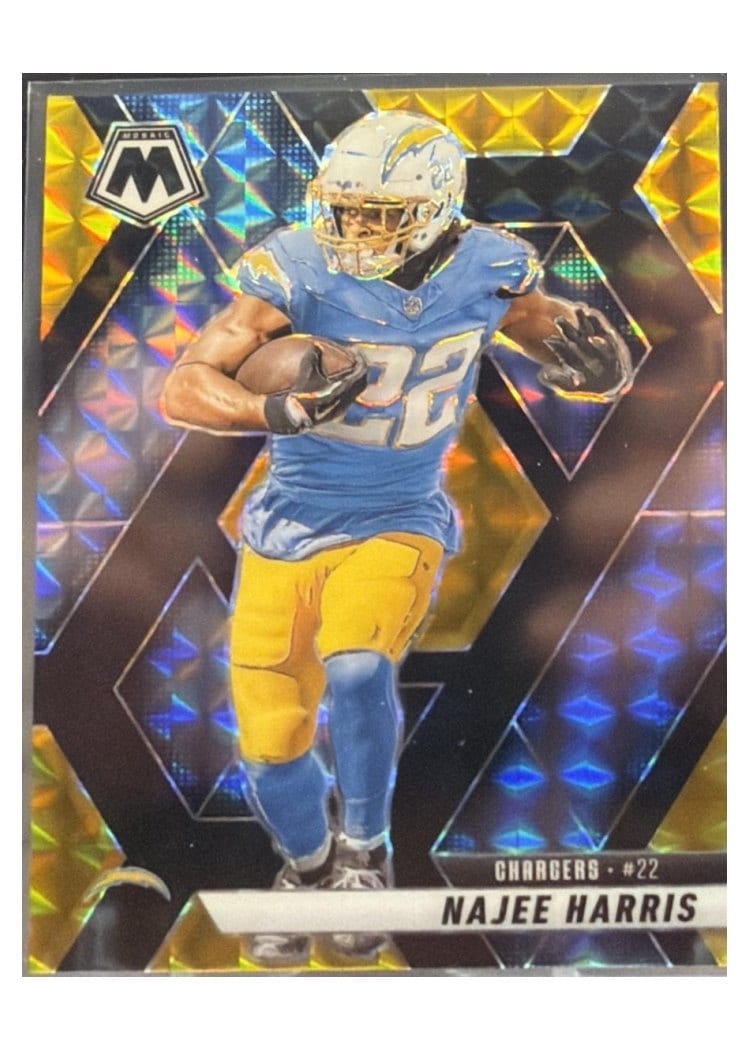 2025 Panini Mosaic Base Set Najee Harris Choice Black Gold #244 card