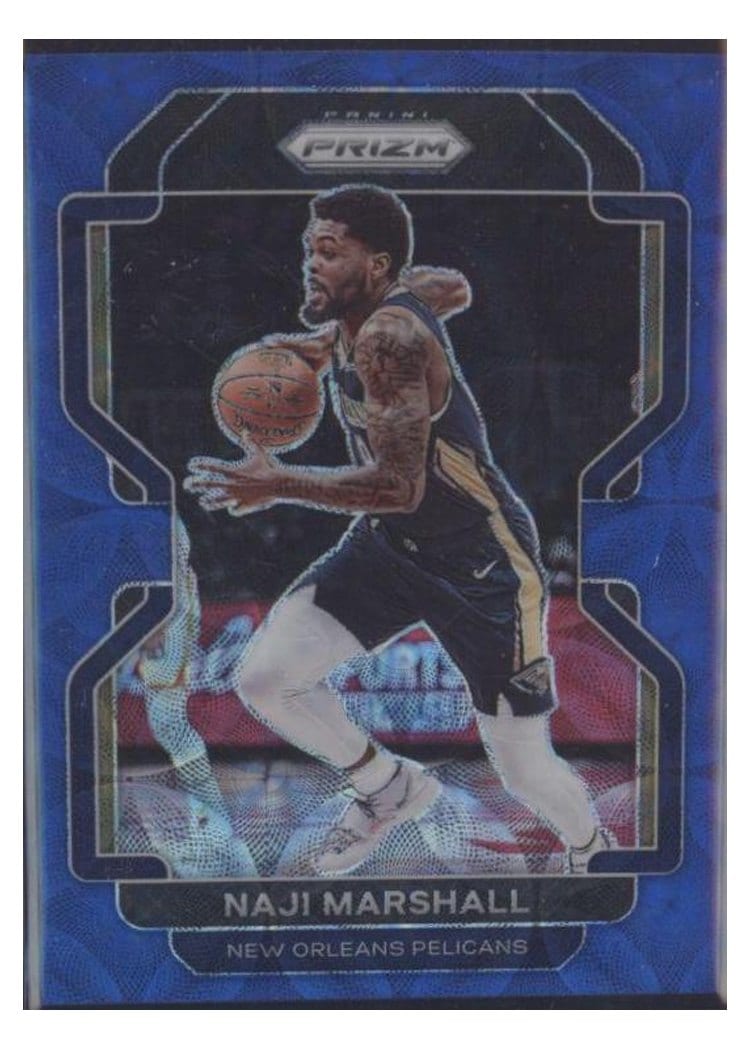 2021-22 Panini Prizm Base Set Naji Marshall Blue Choice Prizm #191 card