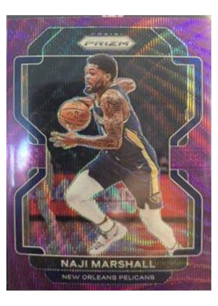 2021-22 Panini Prizm Base Set Naji Marshall Purple Wave #191 card