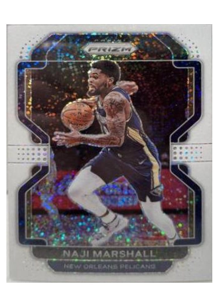 2021-22 Panini Prizm Base Set Naji Marshall White Sparkle Prizm #191 card