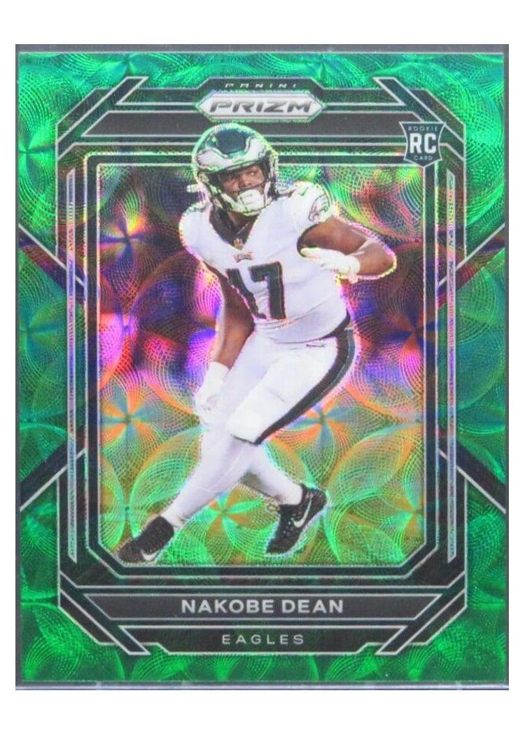 2022 Panini Prizm Base Set Nakobe Dean #399 card