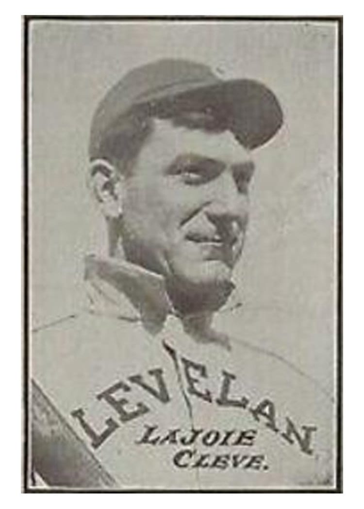 1913 Tom Barker Game Nap Lajoie card