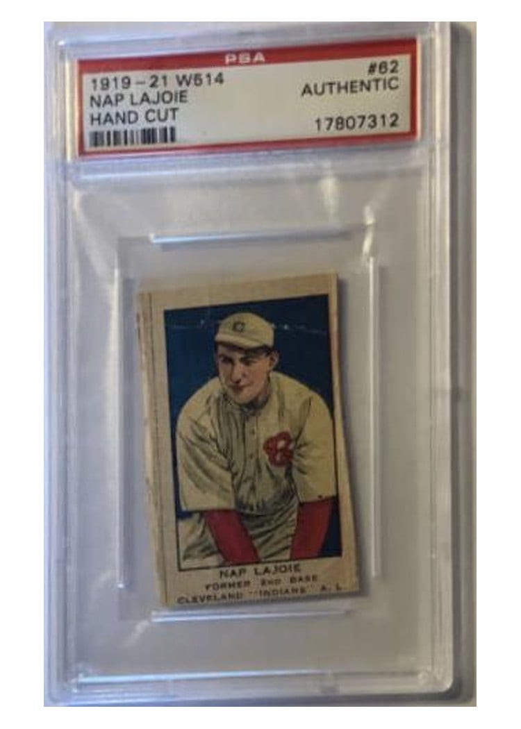 1919 W514 Nap Lajoie Hand Cut #62 card
