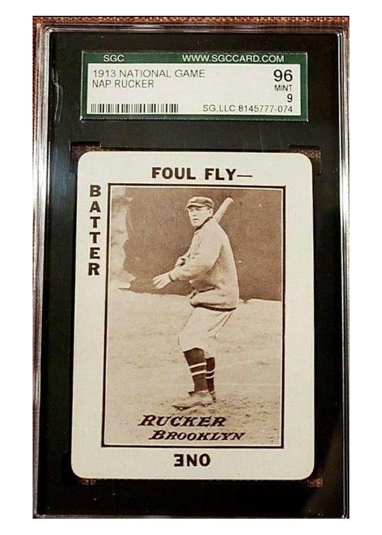 1913 National Game Nap Rucker card