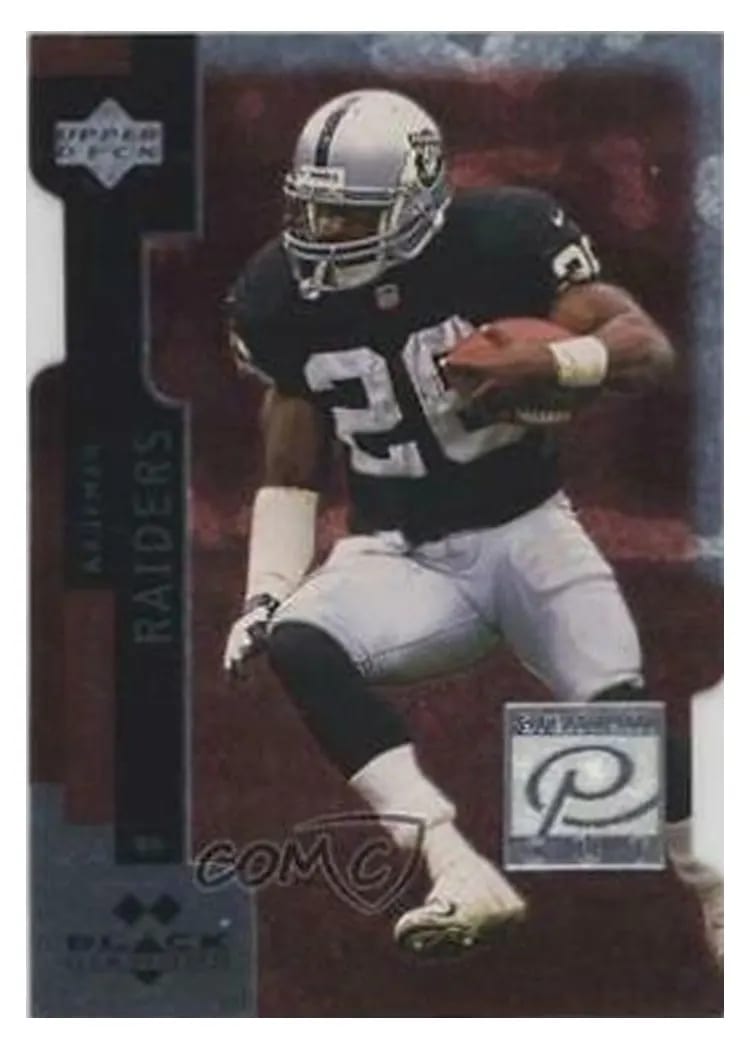1998 Upper Deck Black Diamond Premium Cut Napoleon Kaufman #PC17 card