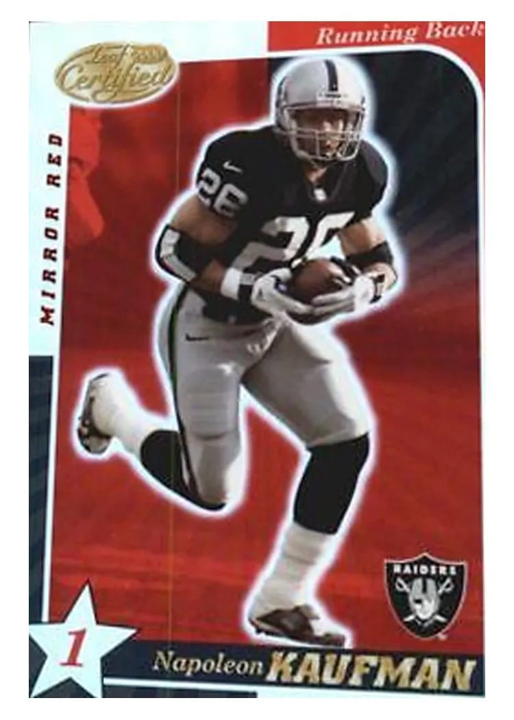 2000 Leaf Certified Napoleon Kaufman #68 card