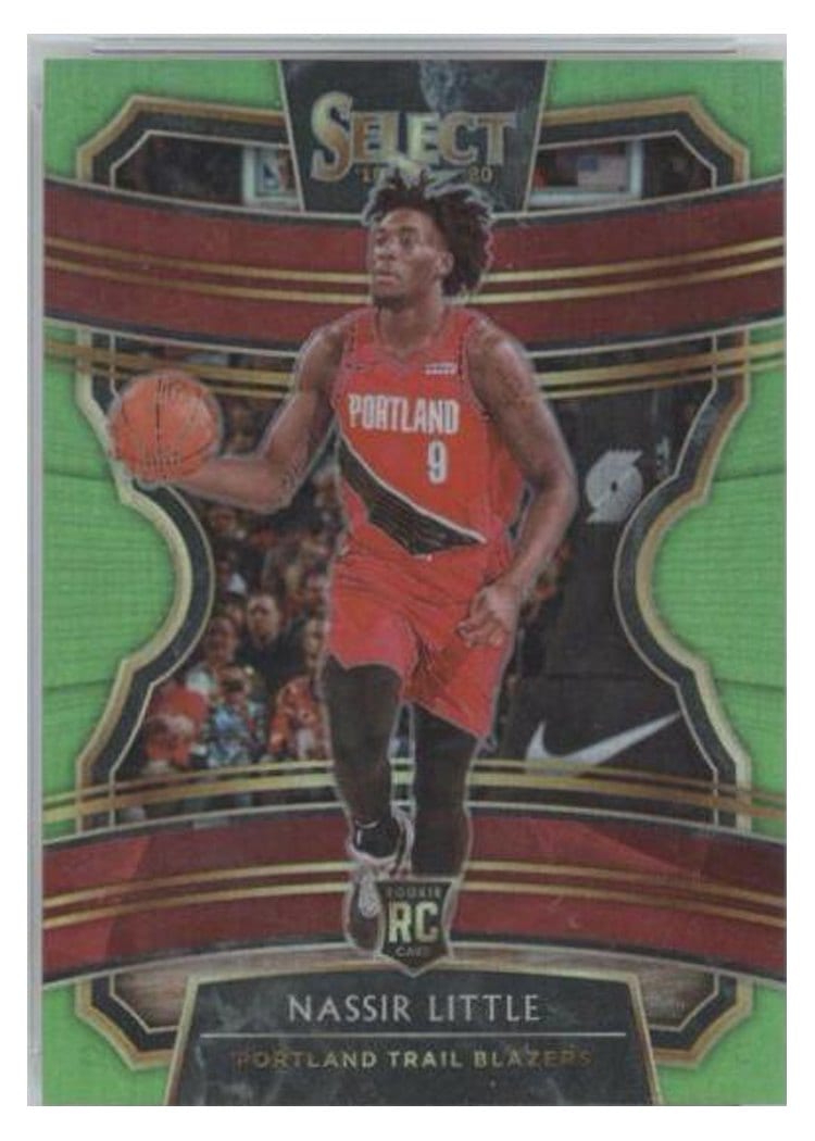 2019-20 Panini Select Base Set Nassir Little Neon Green Prizm #29 card
