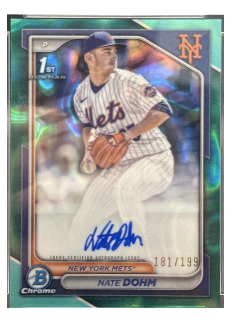 2024 Bowman Draft Chrome Prospect Autographs Nate Dohm #CPA-ND card