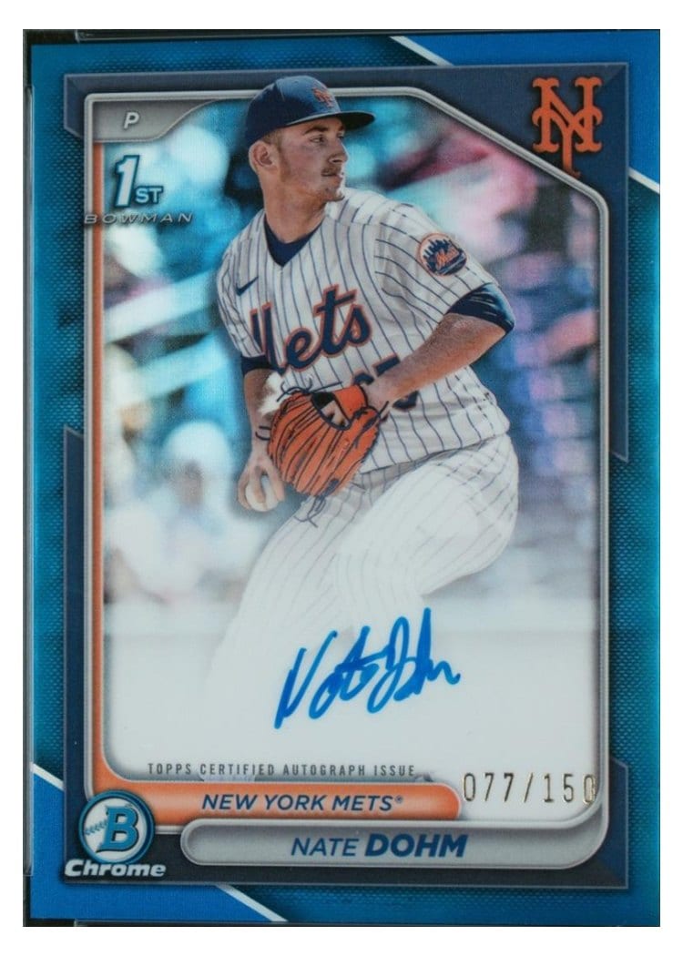 2024 Bowman Draft Chrome Prospect Autographs Nate Dohm #CPA-ND card