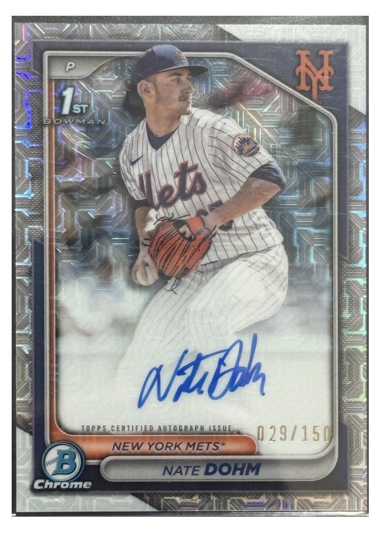 2024 Bowman Draft Chrome Prospect Autographs Nate Dohm #CPA-ND card