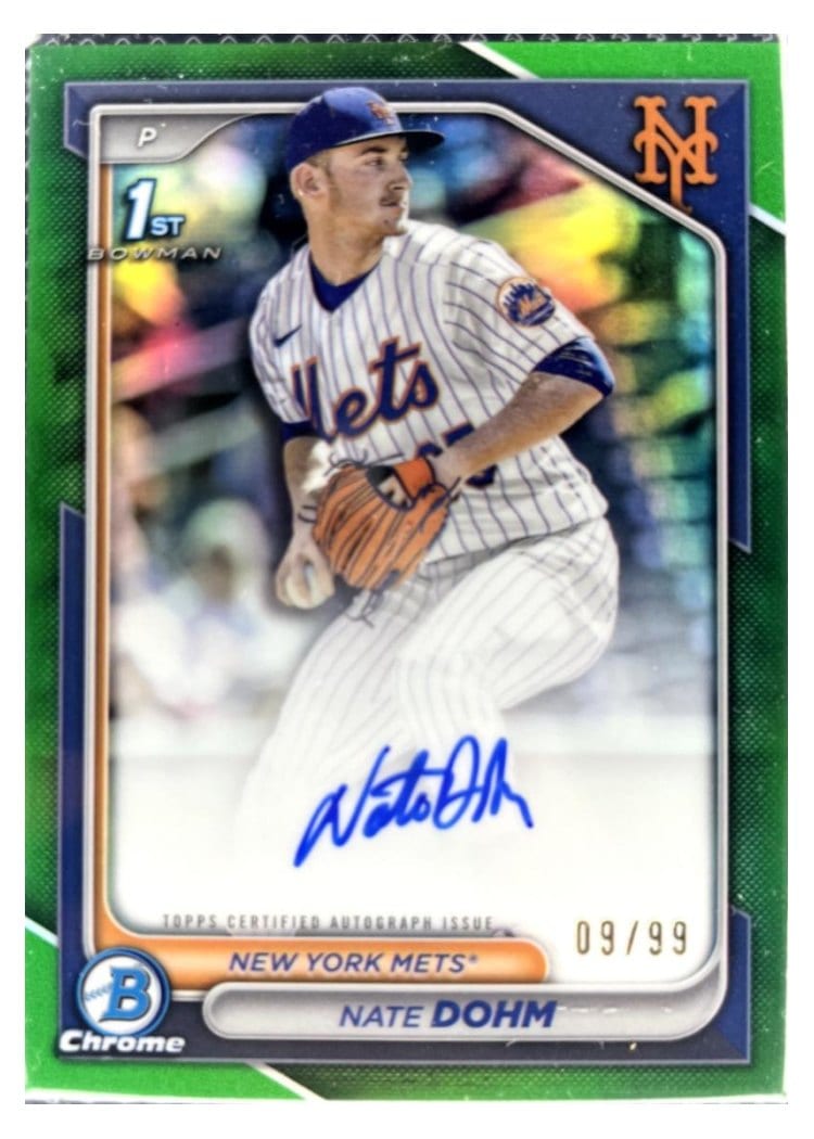 2024 Bowman Draft Chrome Prospect Autographs Nate Dohm #CPA-ND card
