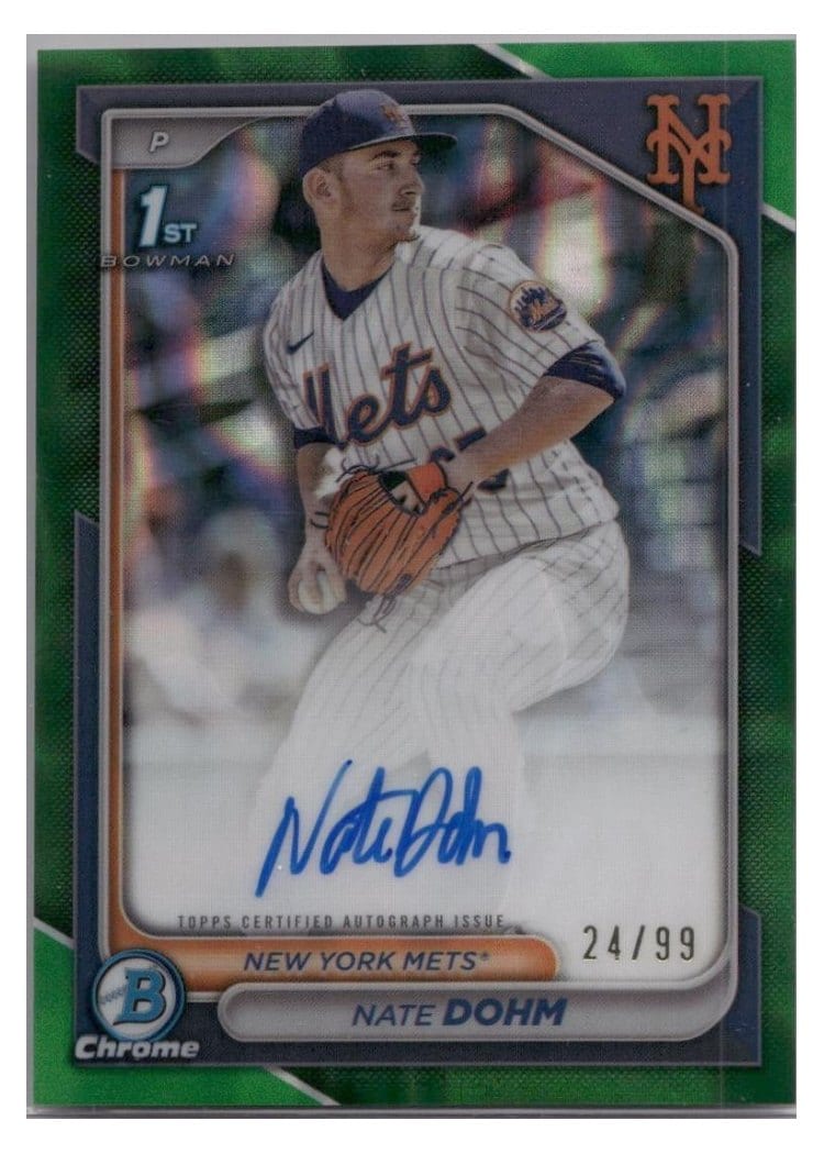 2024 Bowman Draft Chrome Prospect Autographs Nate Dohm #CPA-ND card
