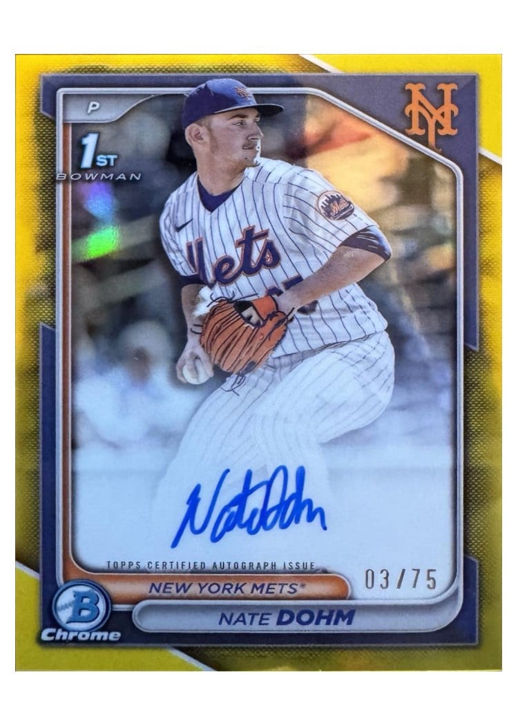 2024 Bowman Draft Chrome Prospect Autographs Nate Dohm #CPA-ND card