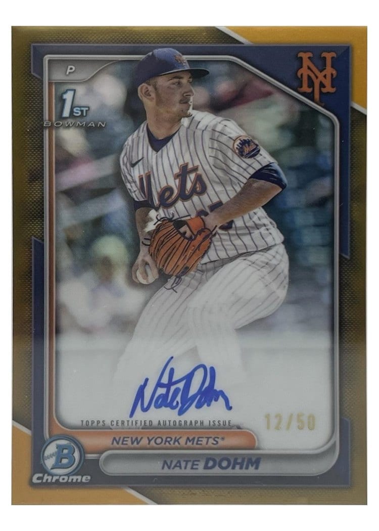 2024 Bowman Draft Chrome Prospect Autographs Nate Dohm #CPA-ND card
