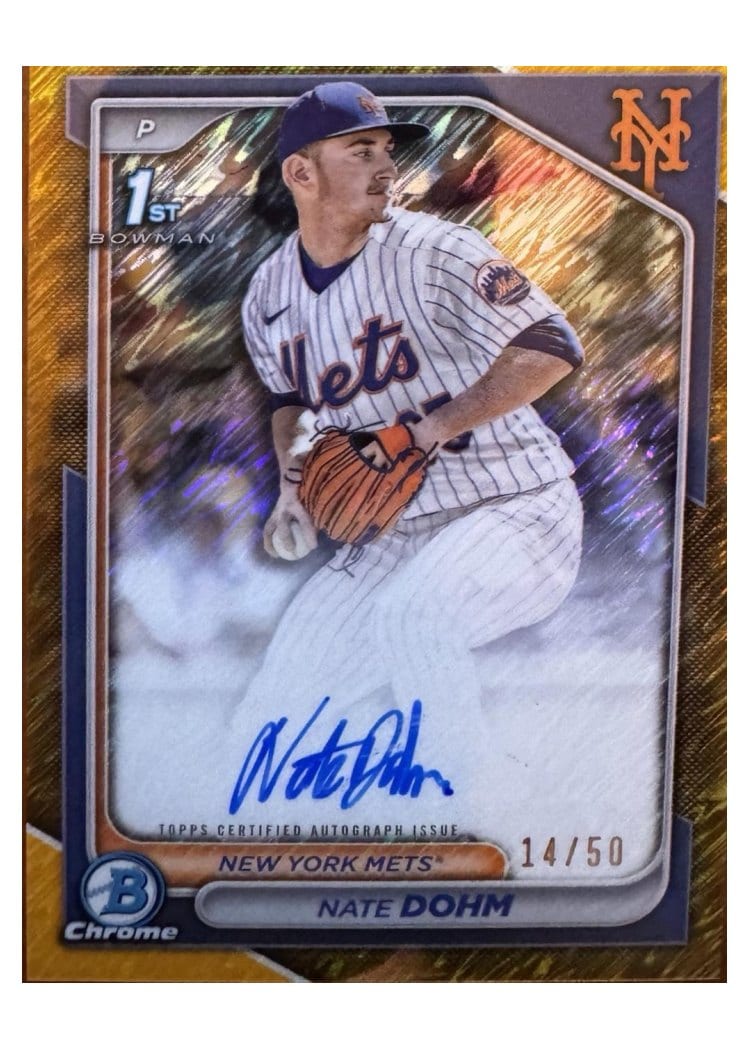 2024 Bowman Draft Chrome Prospect Autographs Nate Dohm #CPA-ND card