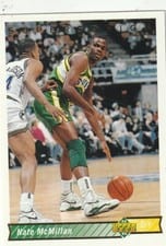 1992-93 Upper Deck Base Set Nate McMillan #291 card