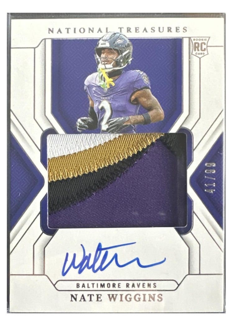 2024 Panini National Treasures Base Set Nate Wiggins #192 card