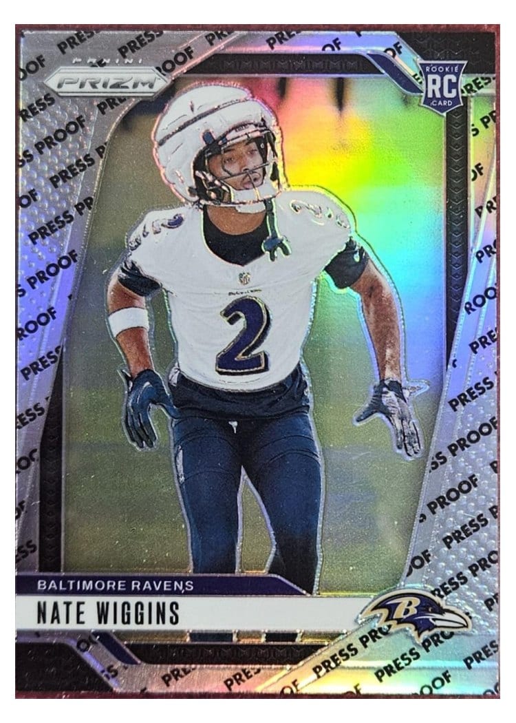 2024 Panini Prizm Base Set Nate Wiggins Press Proof #380 card