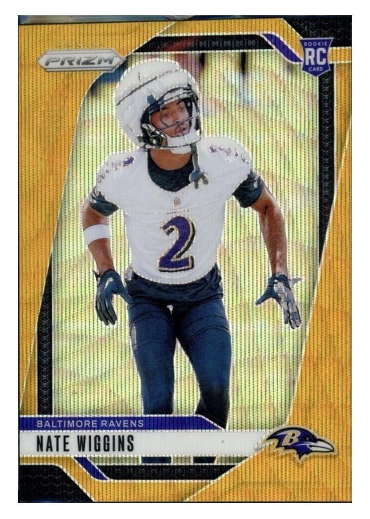2024 Panini Prizm Base Set Nate Wiggins #380 card