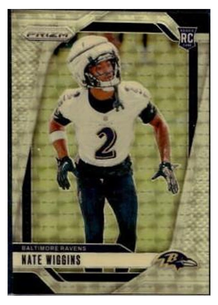 2024 Panini Prizm Base Set Nate Wiggins Gold Vinyl #380 card