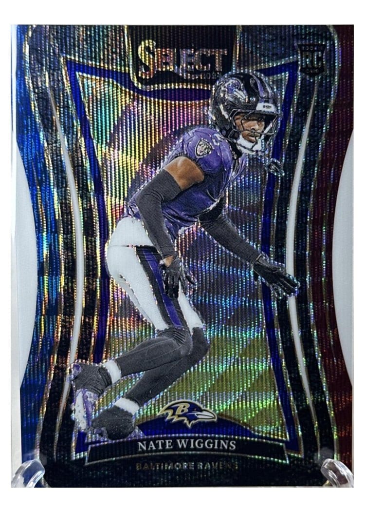 2024 Panini Select Base Set Nate Wiggins White Prizm #344 card