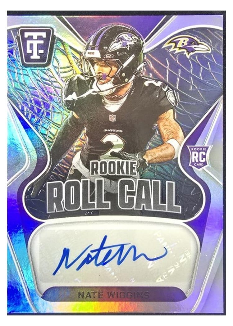 2024 Panini Totally Certified Rookie Roll Call Nate Wiggins #9 card