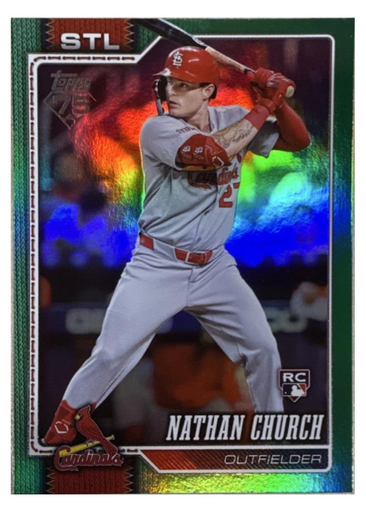 2026 Topps Nathan Church Green Diamante #24 card