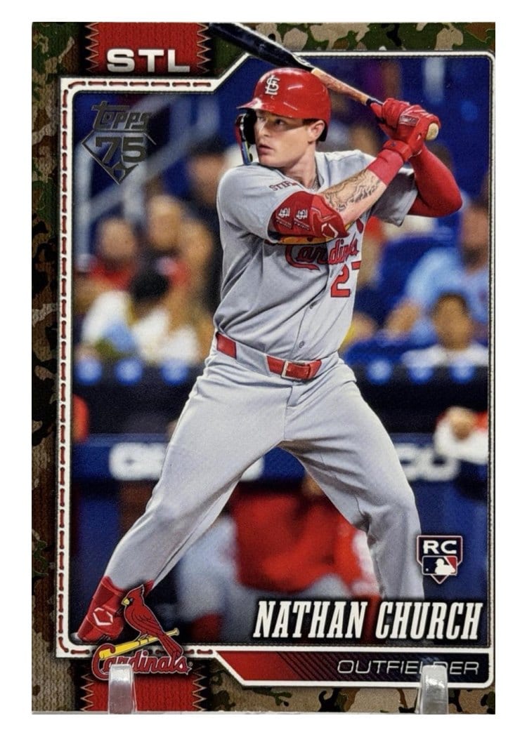 2026 Topps Nathan Church Memorial Day Camo #24 card