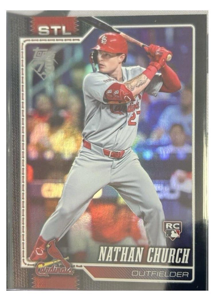 2026 Topps Nathan Church Black Sandglitter #24 card