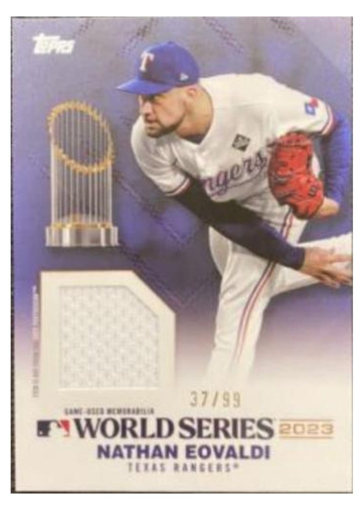 2024 Topps World Champion Relics Nathan Eovaldi #WSR-NE card